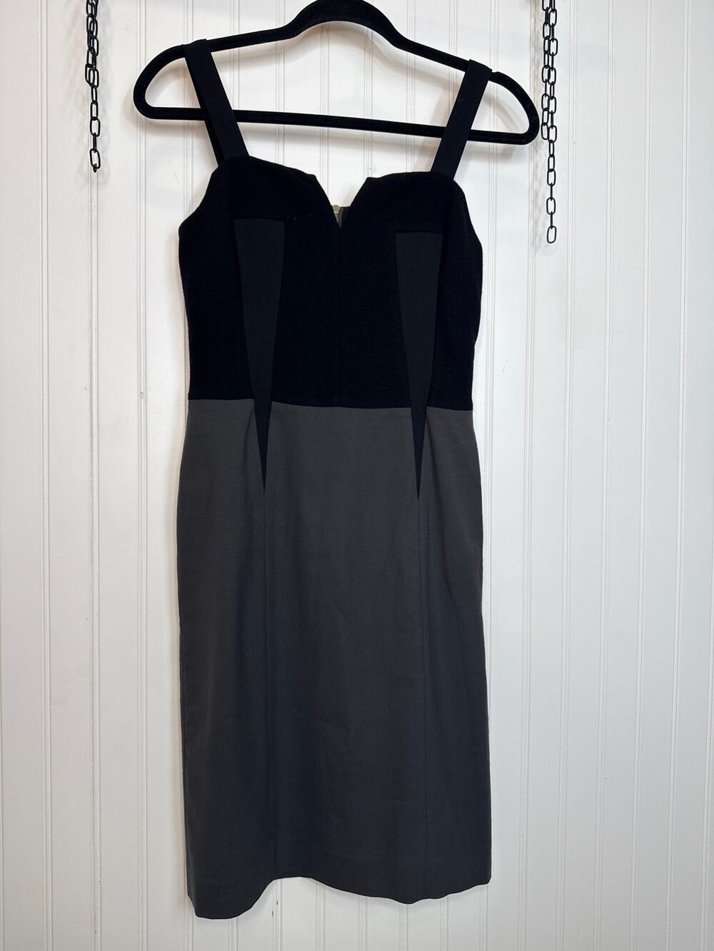 Narciso Rodriguez Womens Wool Midi Dress Black Sleeveless Lined Elegant Size 2